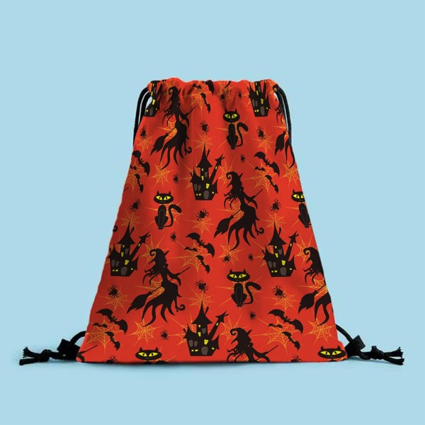 

Halloween Graphic Drawstring Backpack, Multicolor