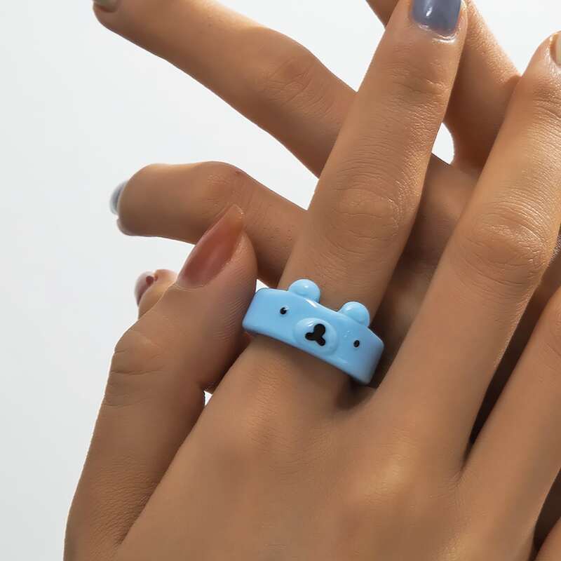 

Cartoon Bear Decor Ring, Blue