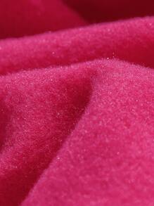 SHEIN EZwear Sudadera unicolor de cuello redondo de hombros caídos - Rosa Fucsia - Ver 4