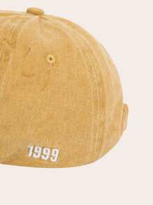 Letter Embroidered Baseball Cap - Yellow - View 2