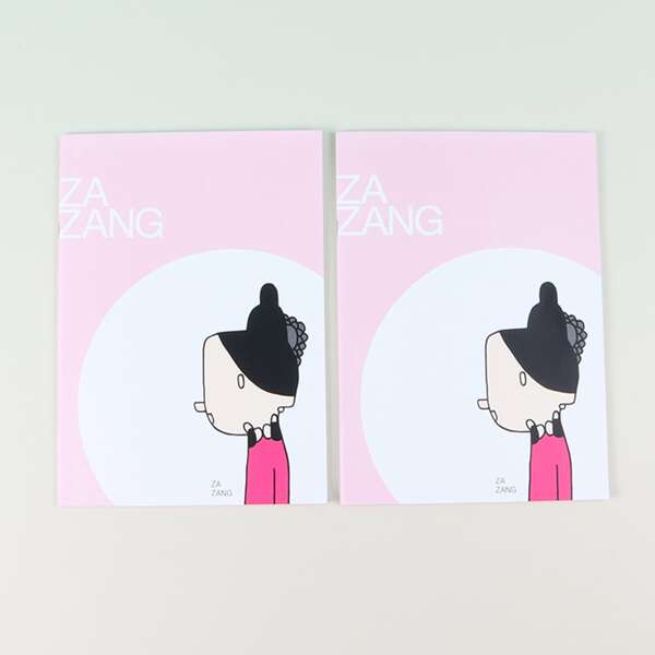 

2pcs Figure Graphic Notebook, Pink
