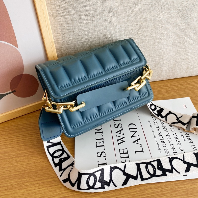 

Croc Embossed Crossbody Bag, Blue