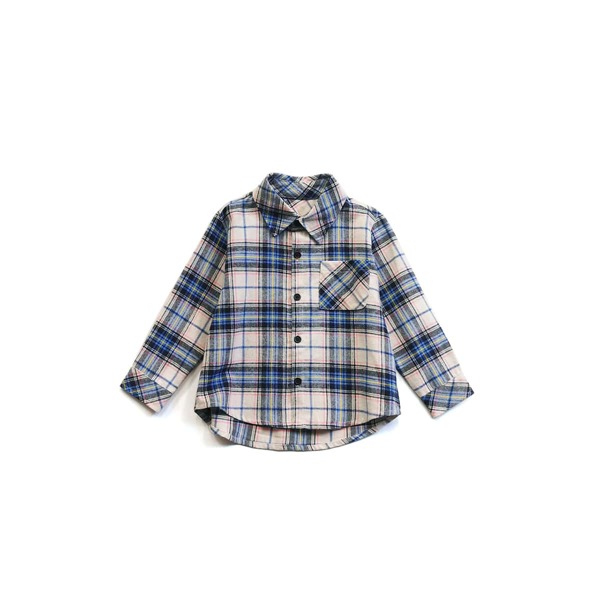 

Toddler Boys Tartan Pocket Front High Low Shirt, Multicolor