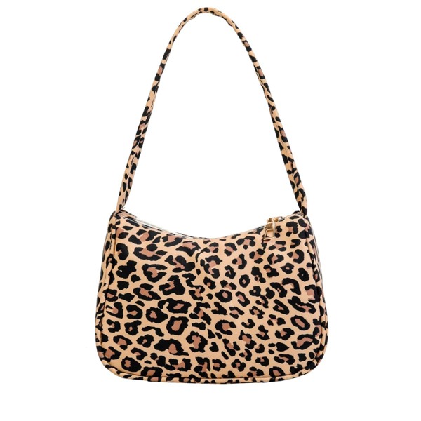 

Leopard Pattern Baguette Bag, Brown