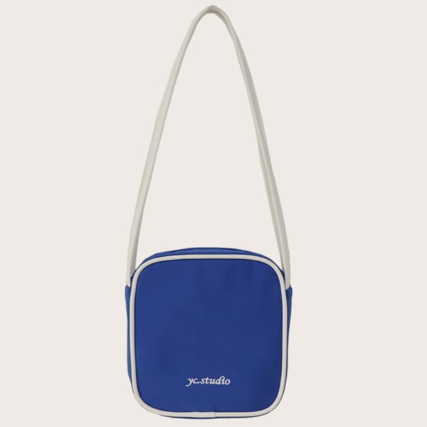 

Letter Graphic Shoulder Bag, Blue