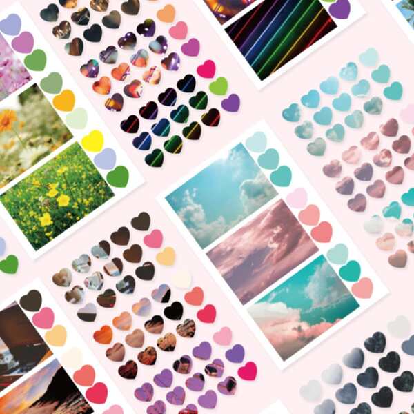 

4pcs Mixed Pattern Sticker, Multicolor
