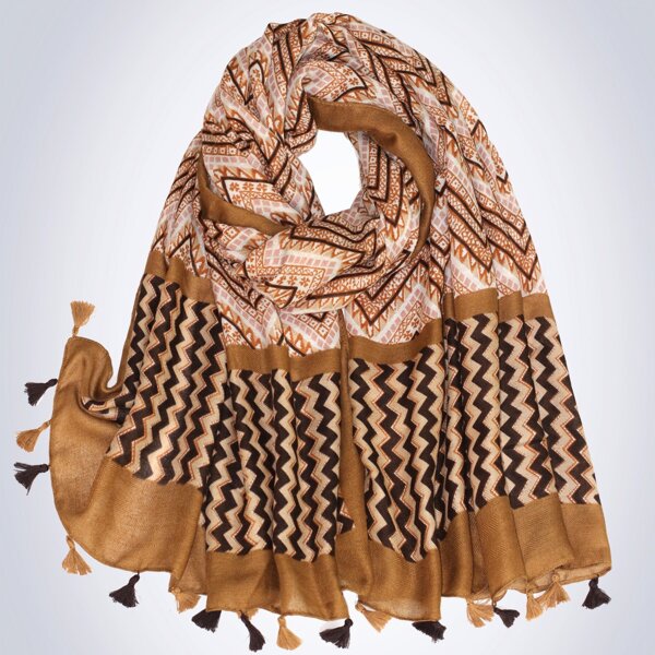 

Chevron Pattern Scarf, Multicolor