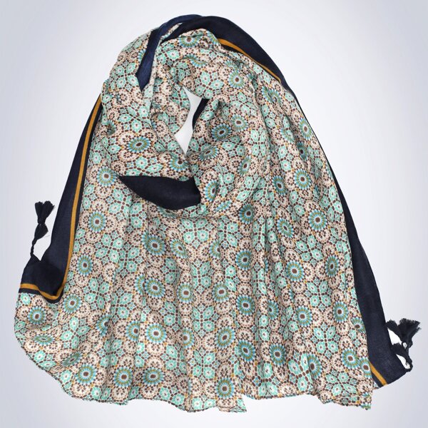 

Flower Pattern Scarf, Multicolor