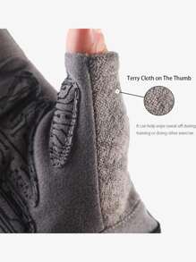 1pair Sports Half-finger Gloves - Black - View 6