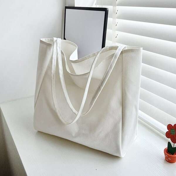 

Minimalist Large Capacity Shopper Bag, White