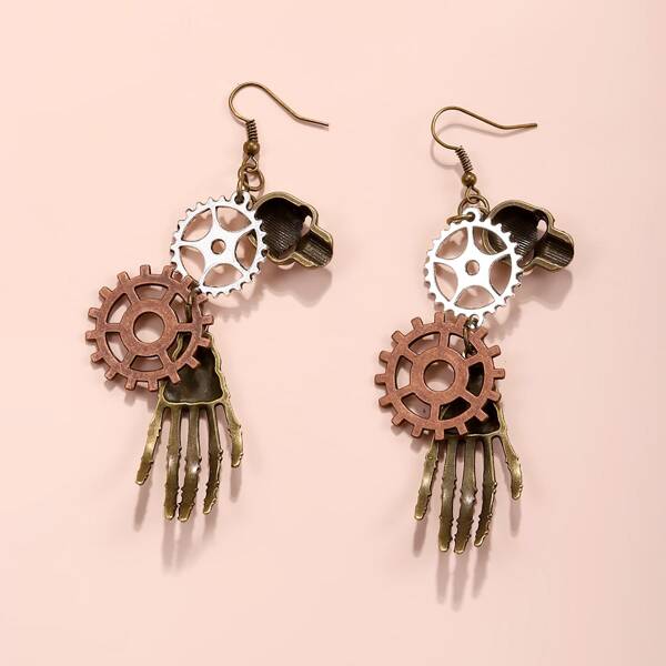 

Halloween Skull Drop Earrings, Multicolor