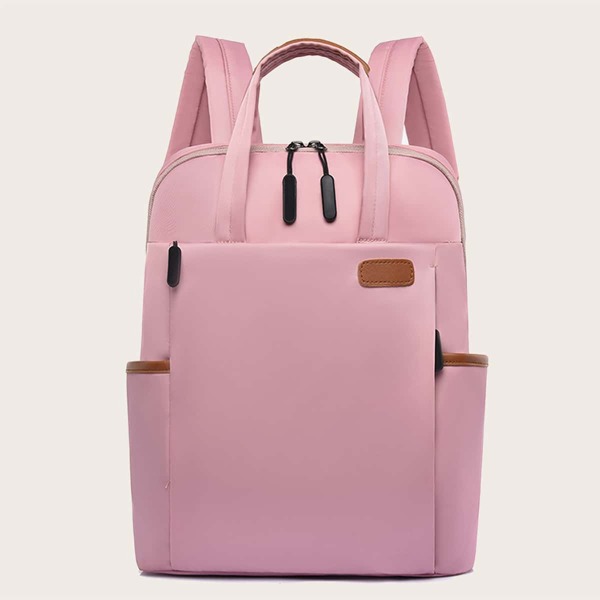 

Minimalist Large Capacity School Bag, Pink