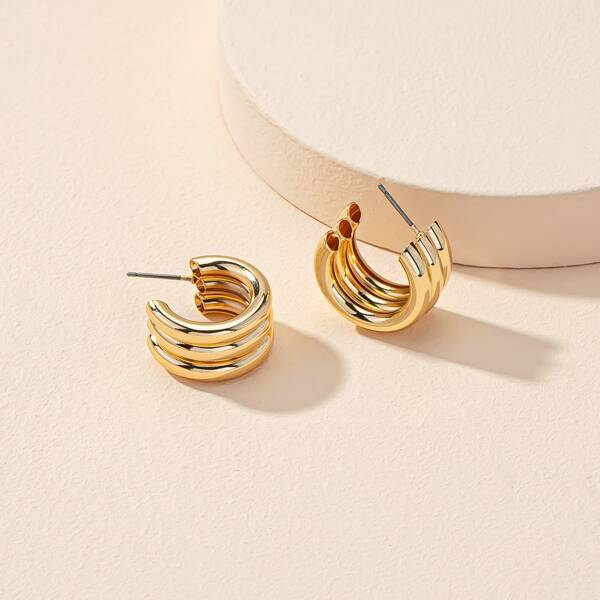 

Open Hoop Earrings, Gold