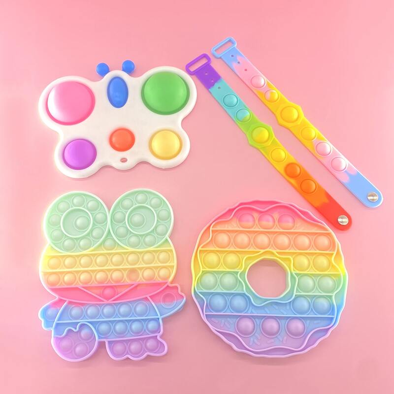 

4pcs Random Push Pop Bubble, Multicolor