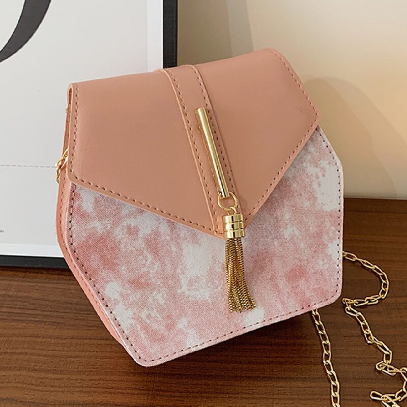 

Tie Dye Flap Crossbody Bag, Pink