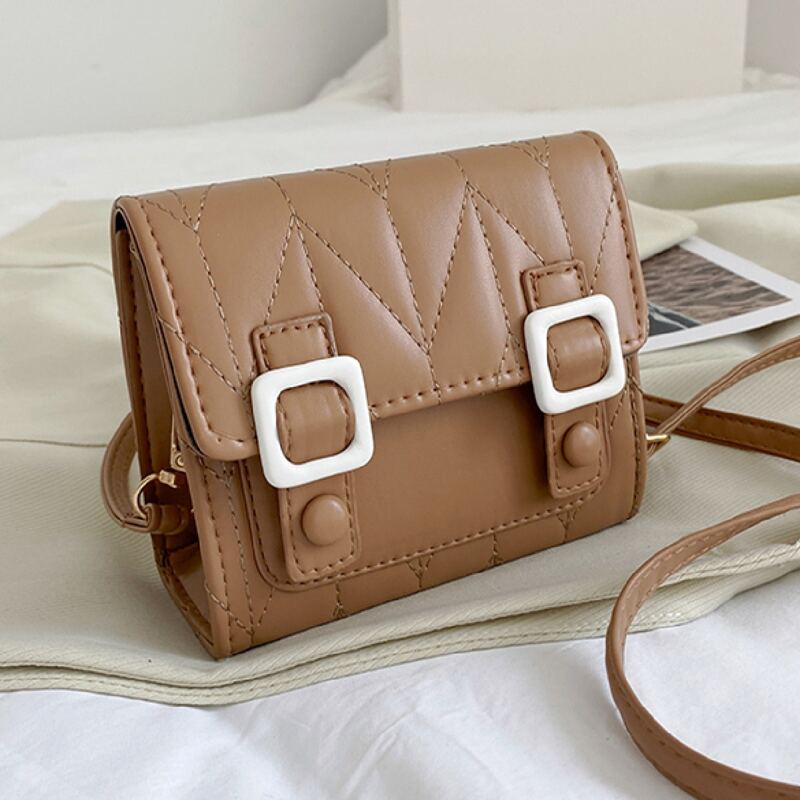 

Double Buckle Crossbody Bag, Khaki