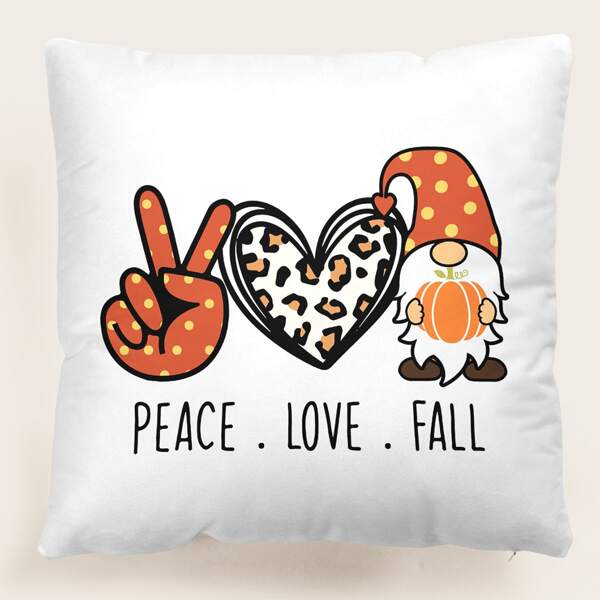 

Letter Graphic Cushion Cover Without Filler, Multicolor