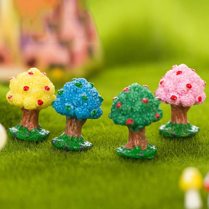 

4pcs Tree Shaped Garden Art Decoration, Multicolor