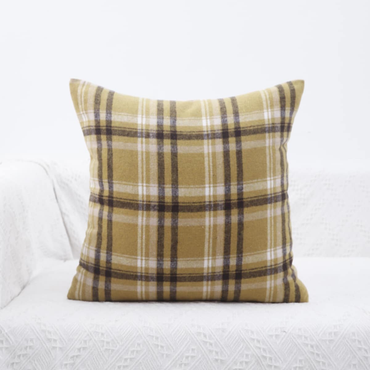 

Plaid Pattern Cushion Cover Without Filler, Multicolor