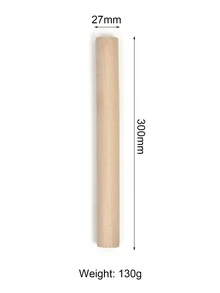 1pc Wooden Rolling Pin - Khaki - View 4