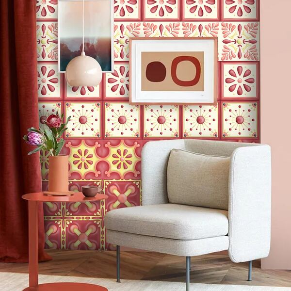 

5pcs Graphic Print Wall Sticker, Multicolor