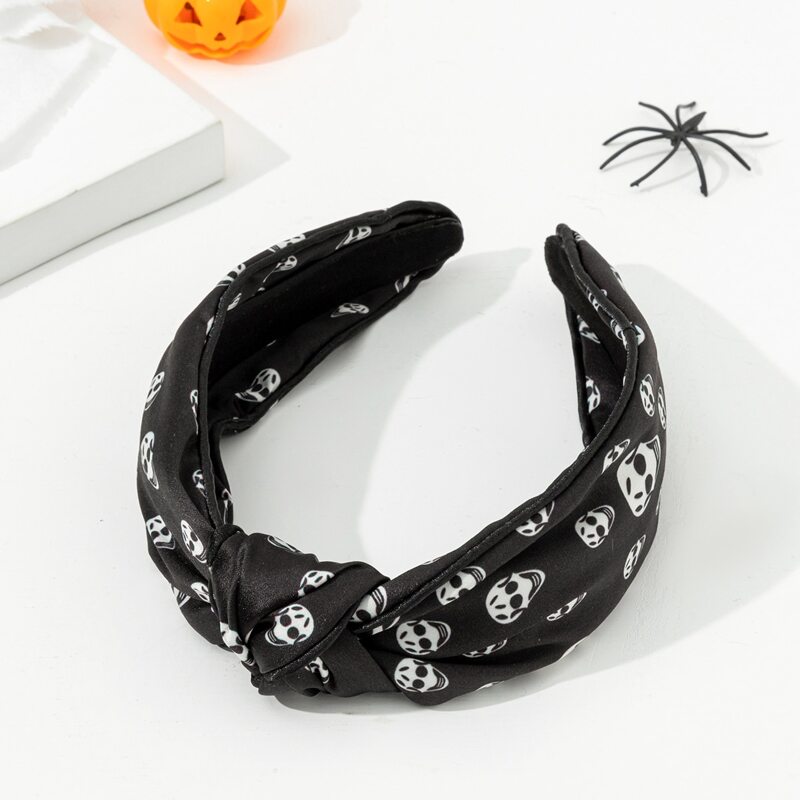 

Skull Print Headband, Black