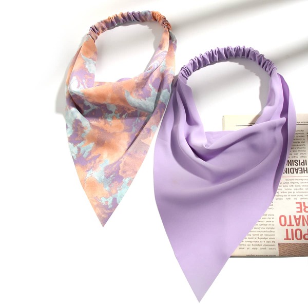 

2pcs Graphic Print Hair Band, Multicolor