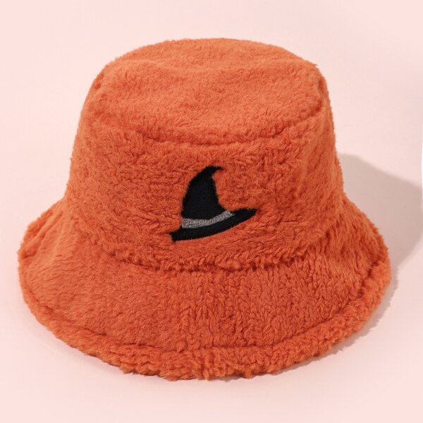 

Minimalist Fuzzy Bucket Hat, Orange