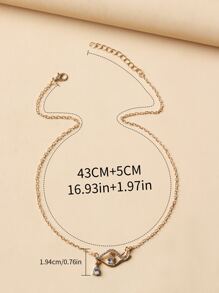 Rhinestone trang trí mắt quyến rũ vòng cổ - Vàng - Xem 3