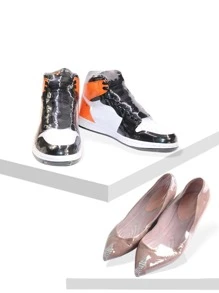 50pcs Clear Shoe Storage Bag, Simple PVC Shoe Dust Protection Thermoplastic Film Storage Bag For Household - Clear - View 2