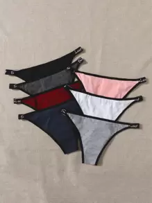 Set de 7 paquetes de tanga tipo G con diseño de letras sexys