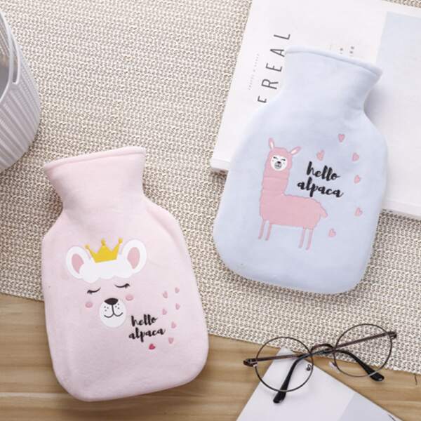 

1pc Alpaca Print Random Hot Water Bag, Multicolor