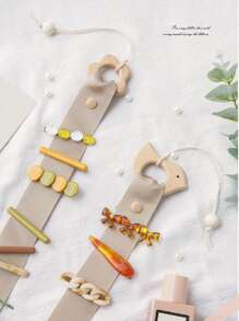 1pc Random Hanging Hair Clip Storage Belt, Simple Hanging Storage Tape For Jewelry - Multicolor - View 4