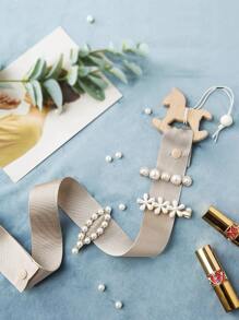 1pc Random Hanging Hair Clip Storage Belt, Simple Hanging Storage Tape For Jewelry - Multicolor - View 6