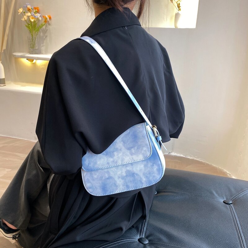 

Tie Dye Shoulder Bag, Blue