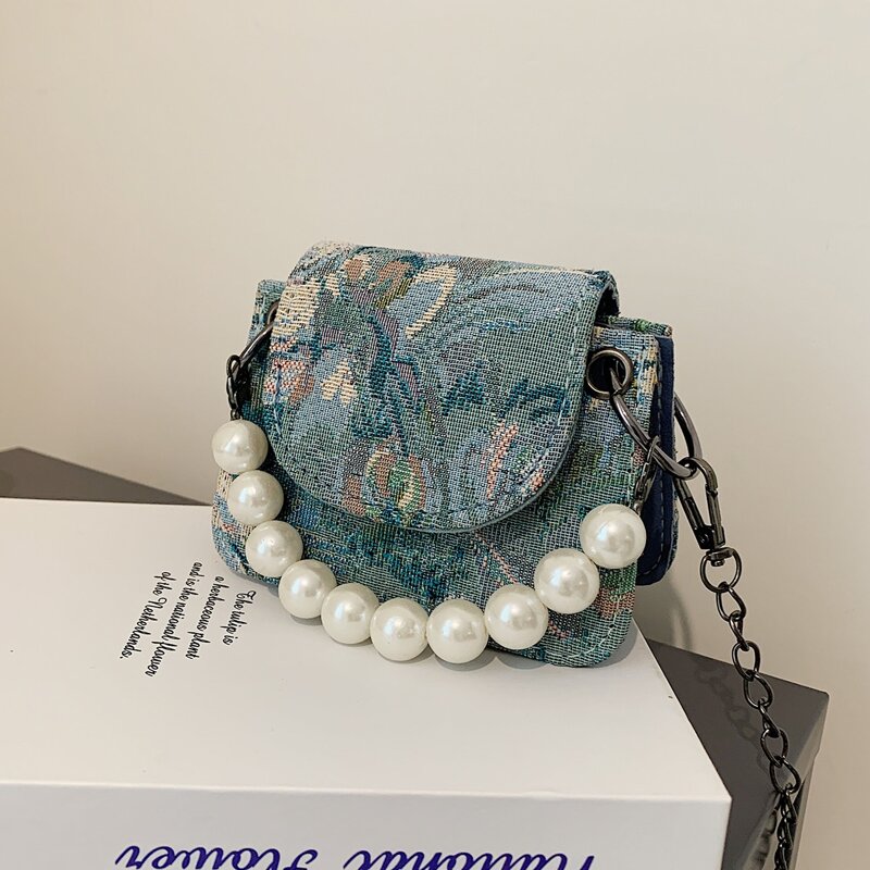 

Mini Flower Graphic Satchel Bag, Multicolor