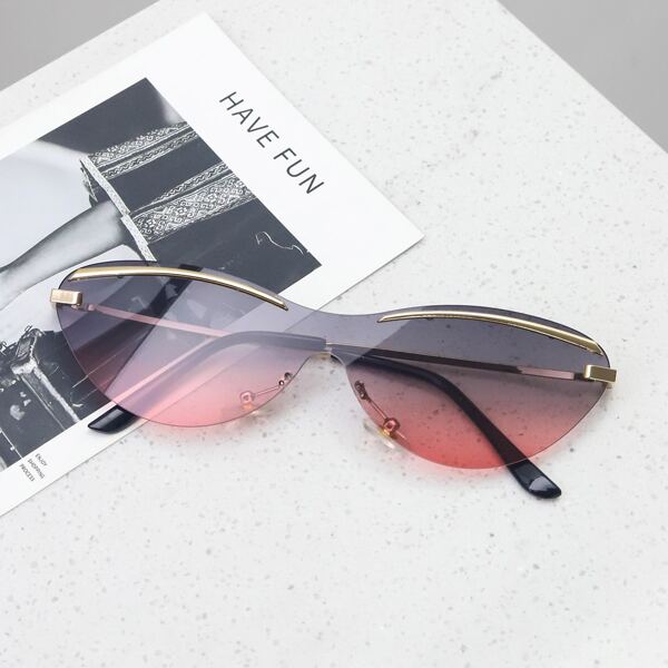 

Ombre Lens Rimless Sunglasses