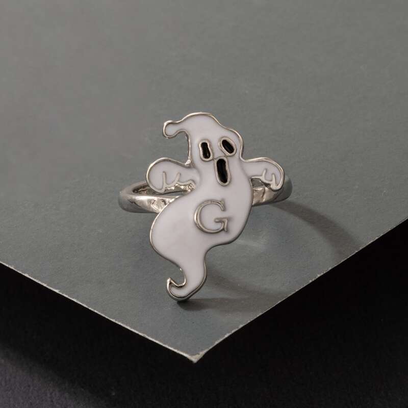 

Halloween Ghost Decor Ring, Black and white