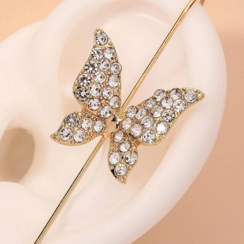 

1pc Butterfly Ear Cuff, Gold