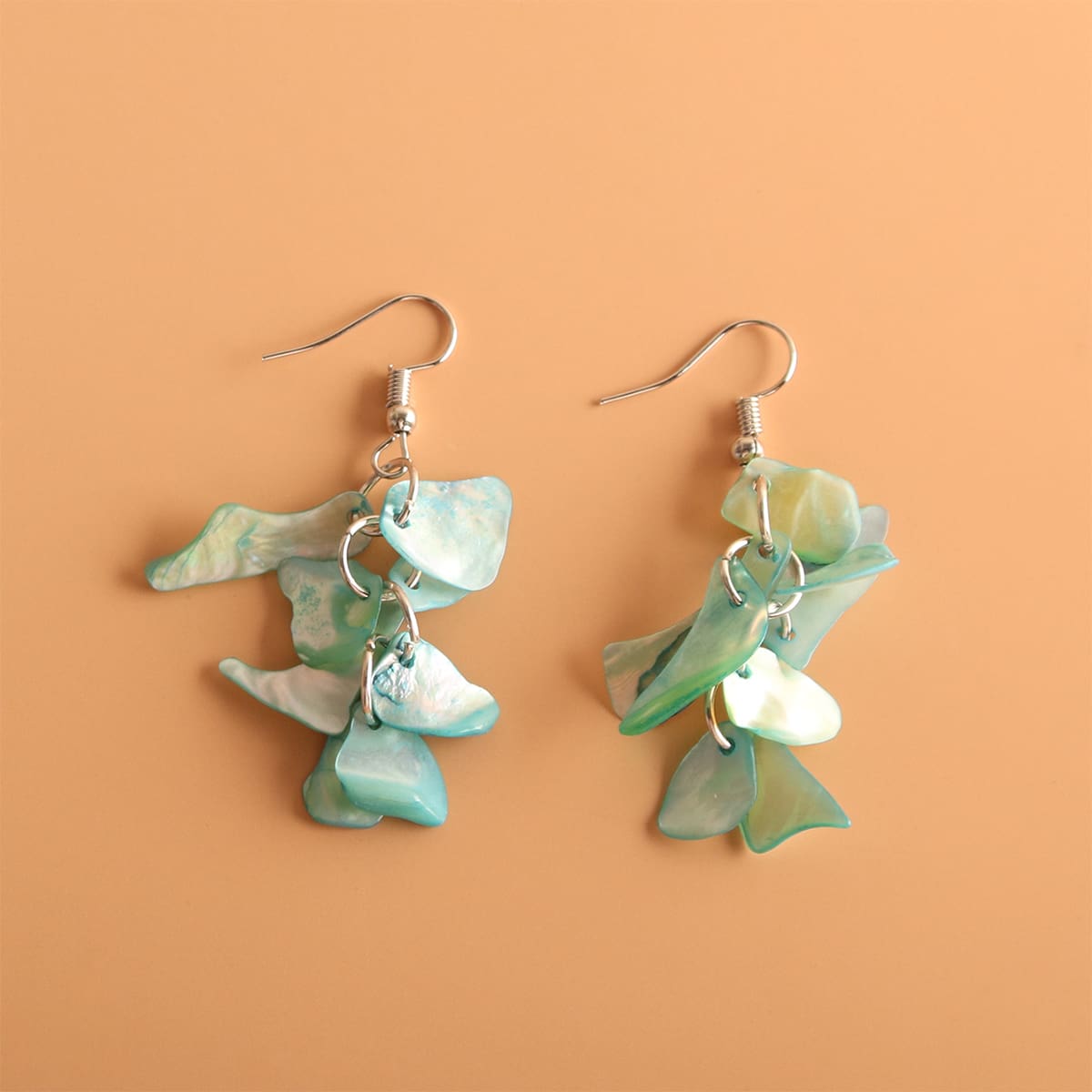 

Shell Drop Earrings, Blue