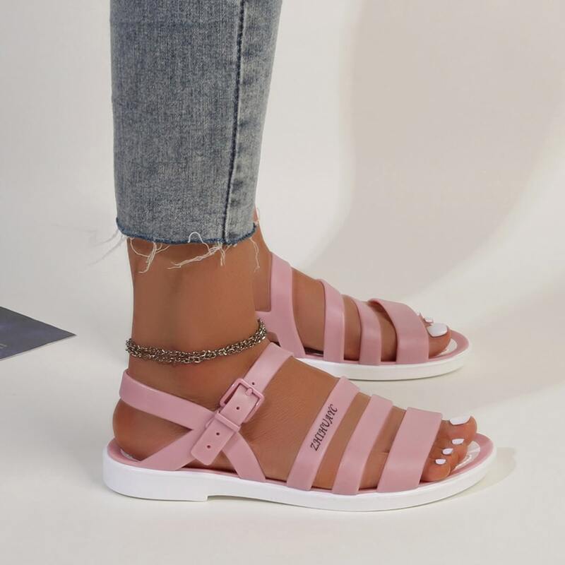 

Minimalist Flat Sandals, Pink