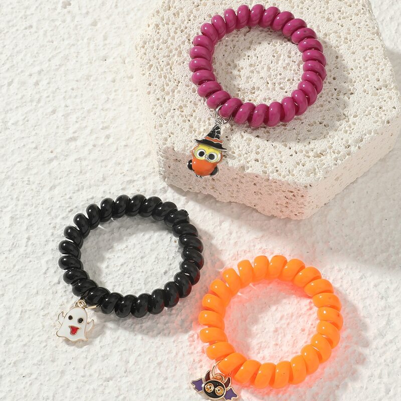

3pcs Ghost Charm Bracelet, Multicolor