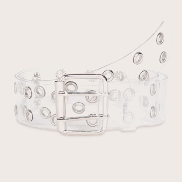 

Kids Eyelet Decor Clear Belt