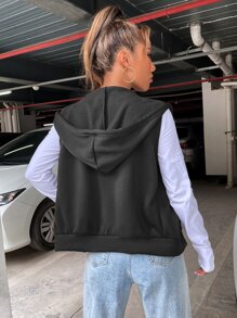 SHEIN Unity 女士休闲长袖运动衫 - 黑色 - 查看 2