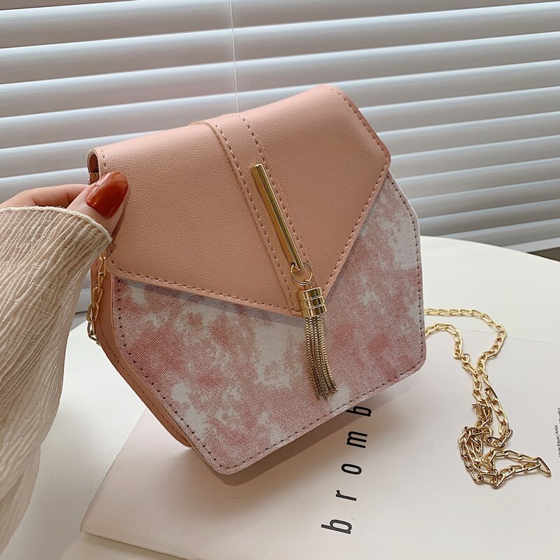 

Tie Dye Flap Crossbody Bag, Pink