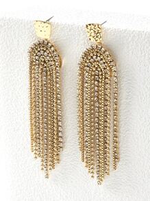 MOTF PREMIUM 水鑽流蘇耳墜 - 金黃色 - 查看 7