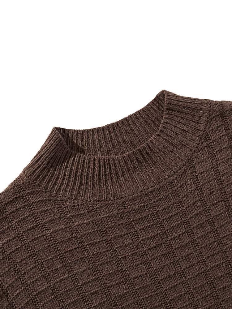 Manfinity Men Knitwear màu trơn Giải trí - Cà phê nâu - Xem 3