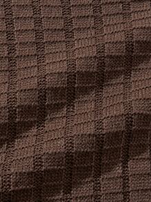 Manfinity Men Knitwear màu trơn Giải trí - Cà phê nâu - Xem 6