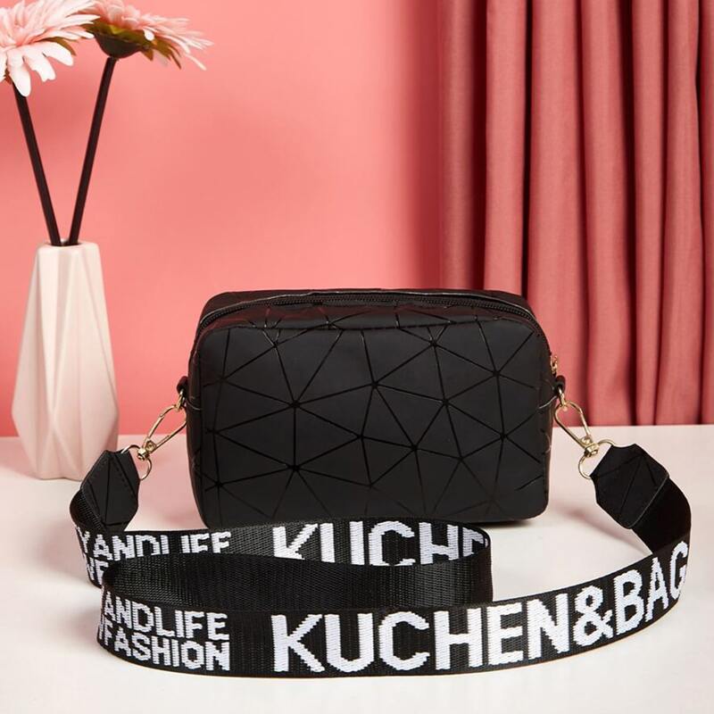 

Letter Graphic Strap Crossbody Bag, Black