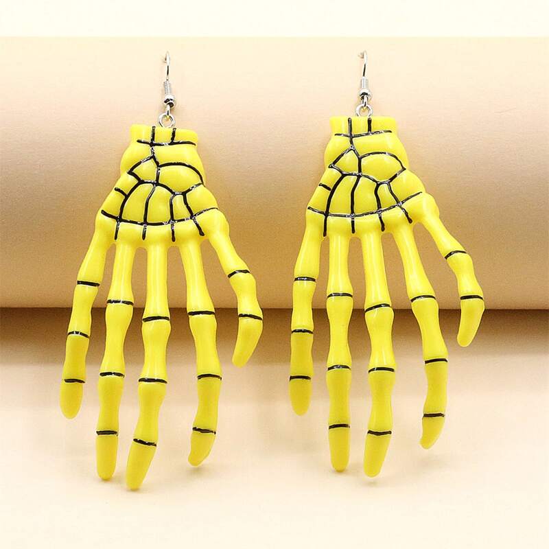 

Skeleton Drop Earrings, Yellow